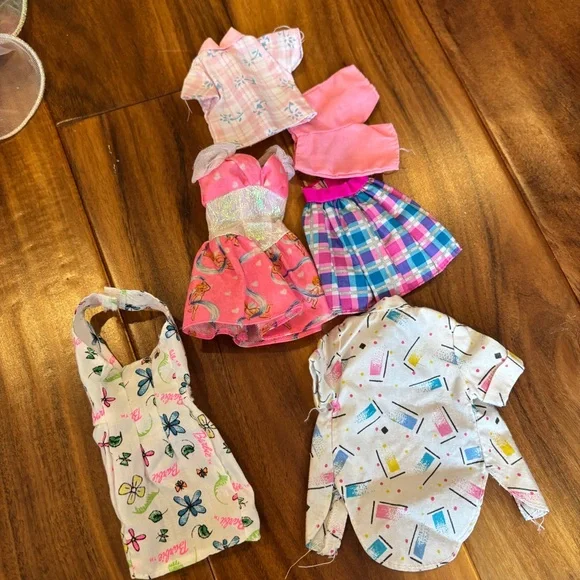 Collection of vintage Barbie clothing